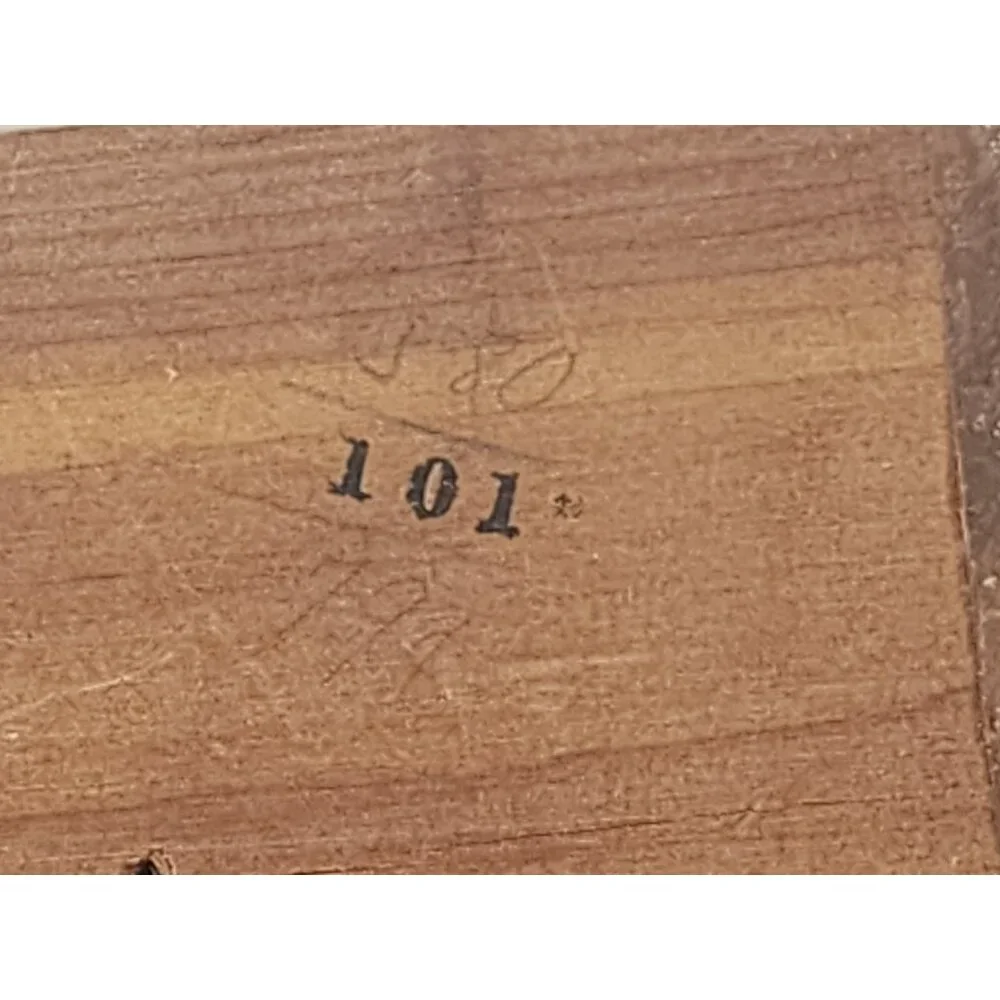 Vintage Small Cedar Wood Jewelry Keepsake Box Solid Wood Construction Stamped101